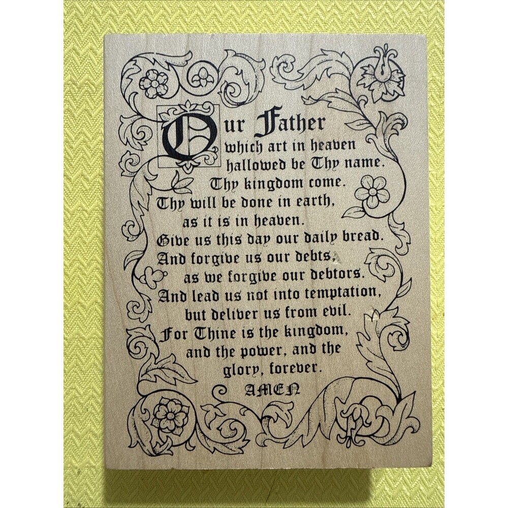 All Night Media Lord’s Prayer Our Father Religious Rubber Stamp